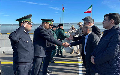 اولین ملاقات مرزی مسئولان گمرک مرزی آستارا ایران و آذربایجان در پل جدید مرزی